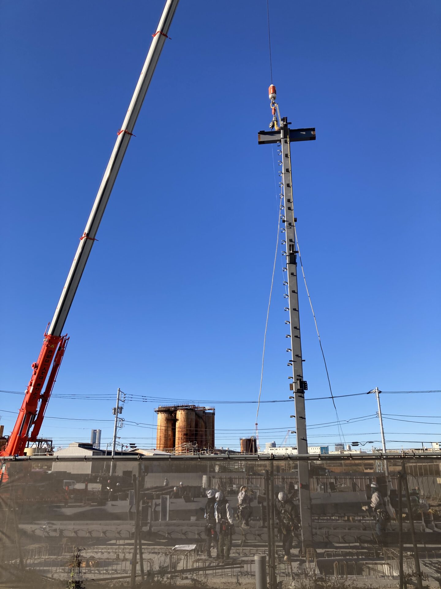 新工場建設 最初の柱